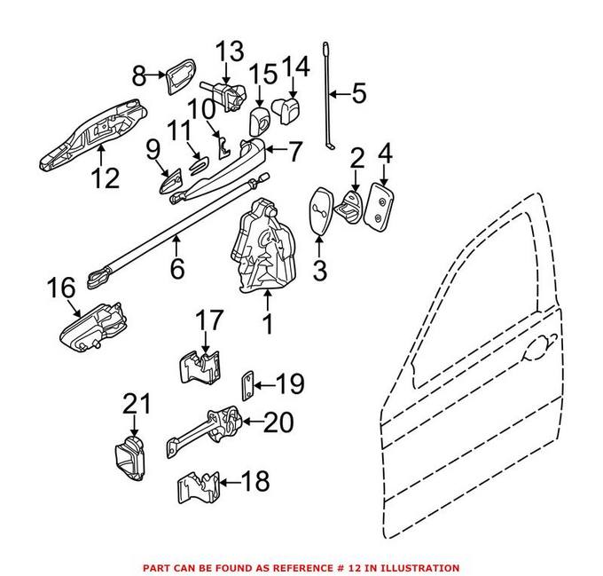 BMW Exterior Door Handle Base 51218216122